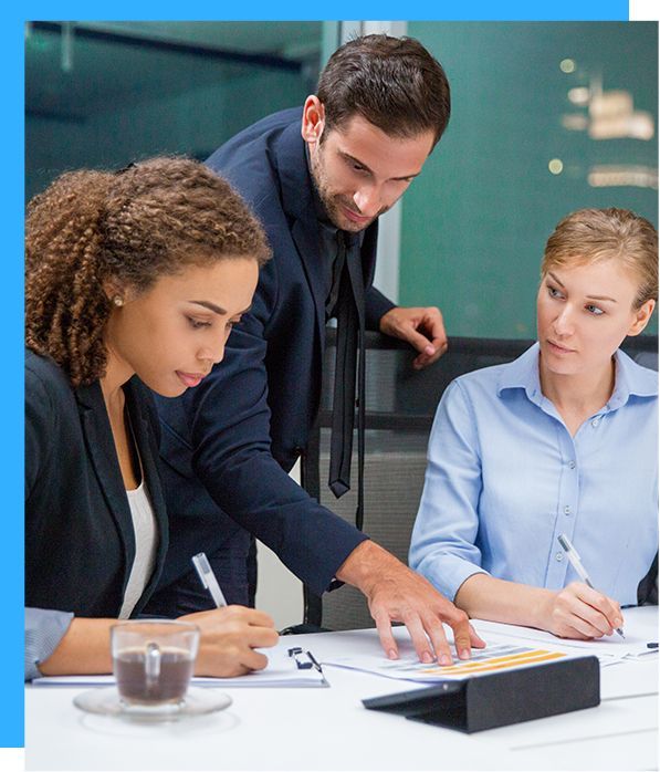 legal team analyzing online client feedback